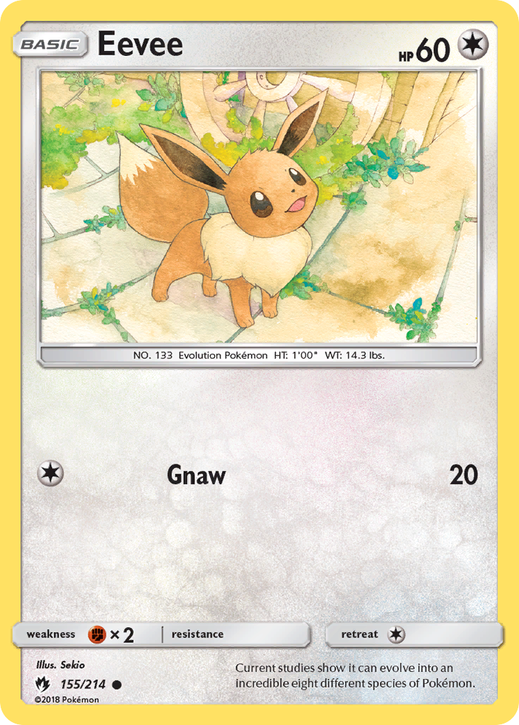 Eevee – Lost Thunder 155/214 Pokémon card