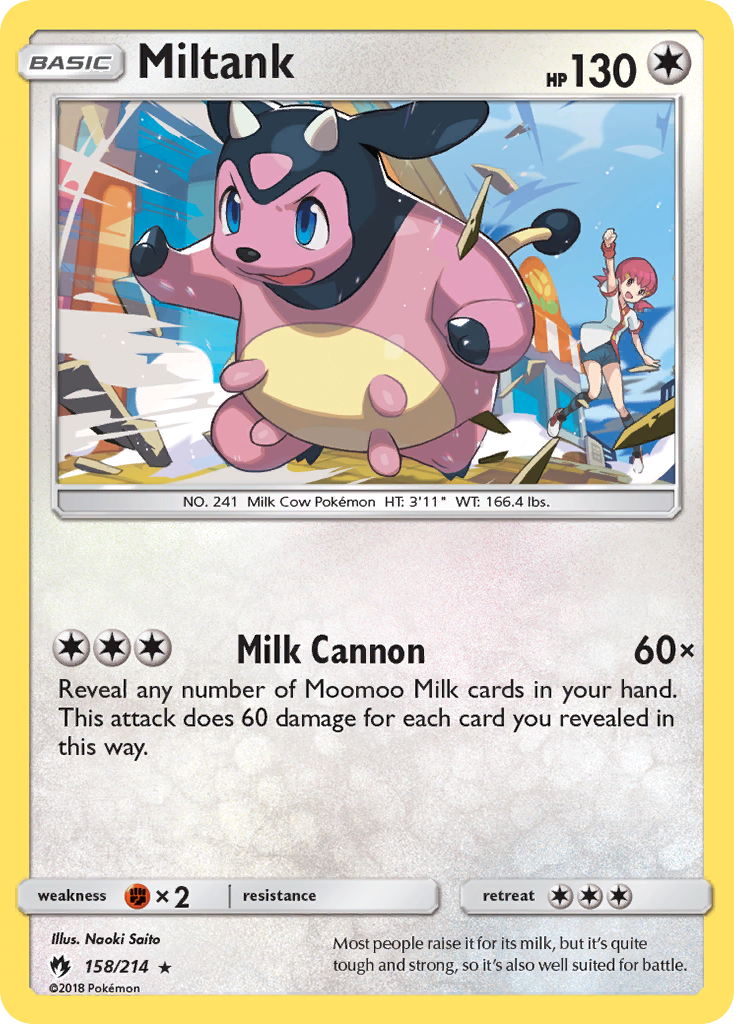 Miltank – Lost Thunder 158/214 Pokémon card