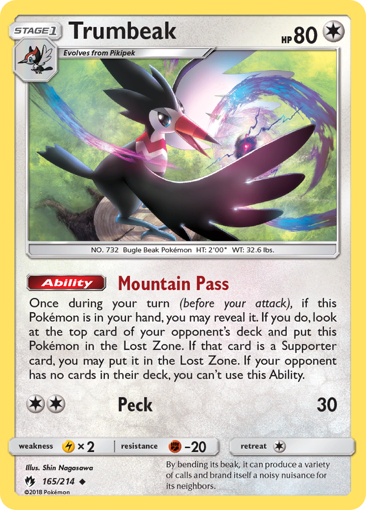 Trumbeak – Lost Thunder 165/214 Pokémon card