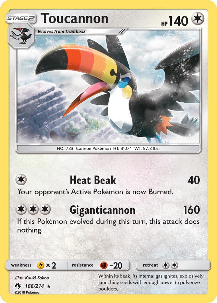 Toucannon – Lost Thunder 166/214 Pokémon card