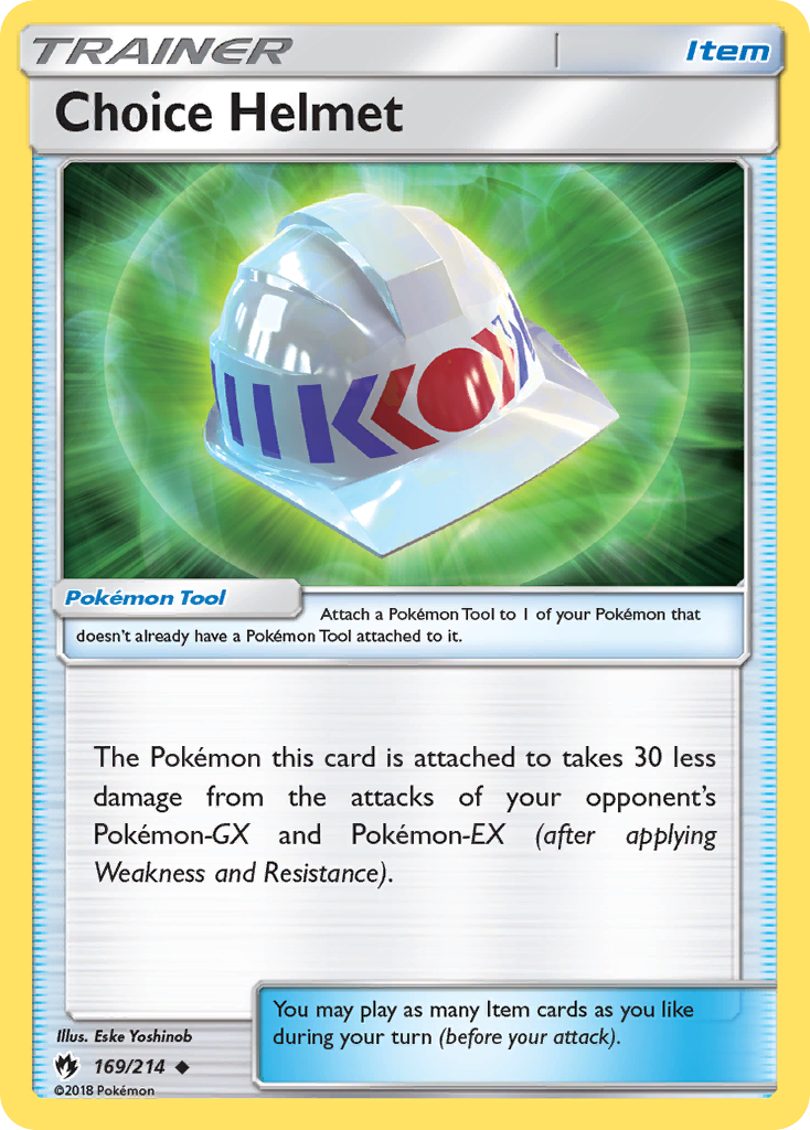 Choice Helmet – Lost Thunder 169/214 Pokémon card