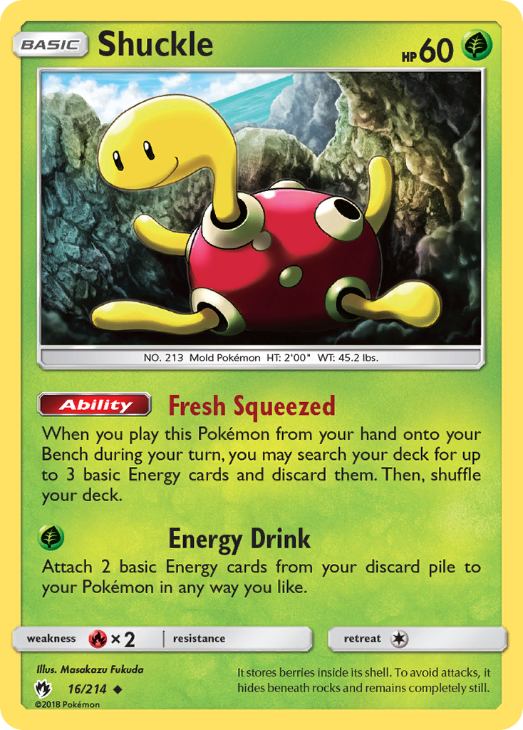 Shuckle – Lost Thunder 16/214 Pokémon card