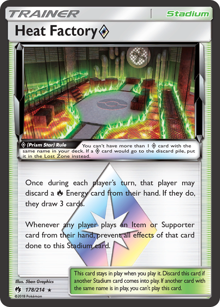 Heat Factory ◇ – Lost Thunder 178/214 Pokémon card