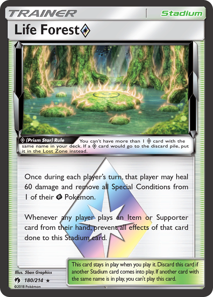 Life Forest ◇ – Lost Thunder 180/214 Pokémon card