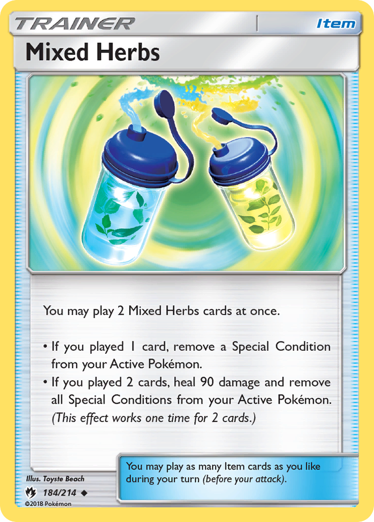 Mixed Herbs – Lost Thunder 184/214 Pokémon card