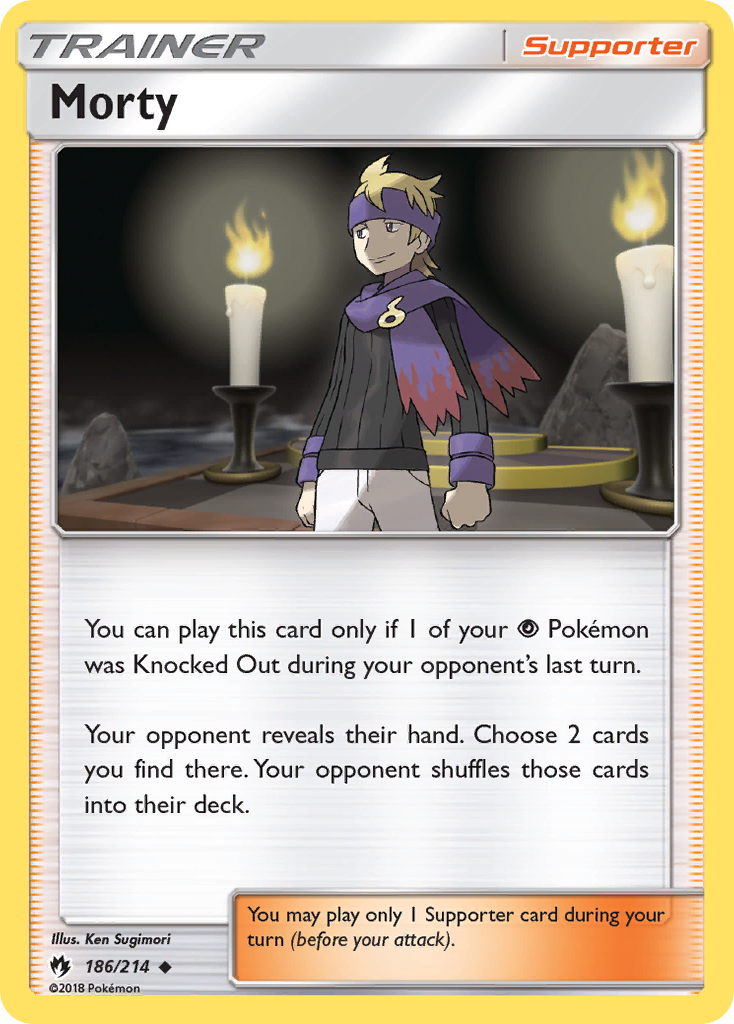 Morty – Lost Thunder 186/214 Pokémon card
