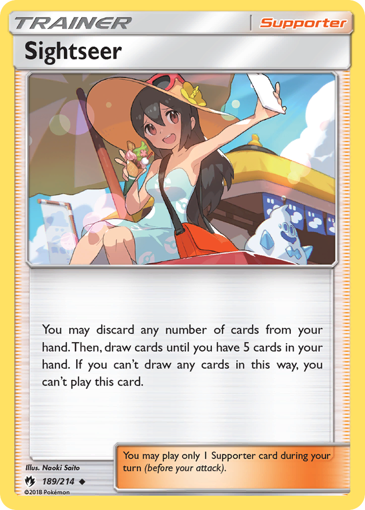 Sightseer – Lost Thunder 189/214 Pokémon card