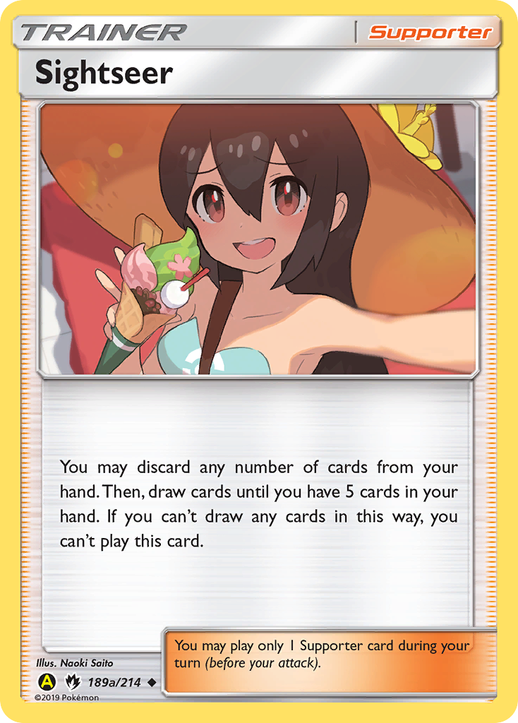 Sightseer – Lost Thunder 189a/214 Pokémon card