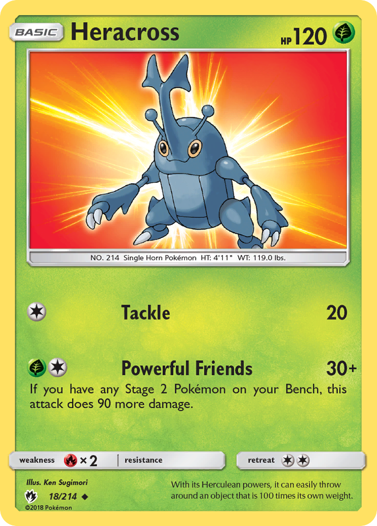 Heracross – Lost Thunder 18/214 Pokémon card