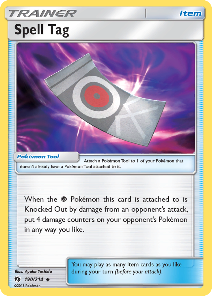 Spell Tag – Lost Thunder 190/214 Pokémon card