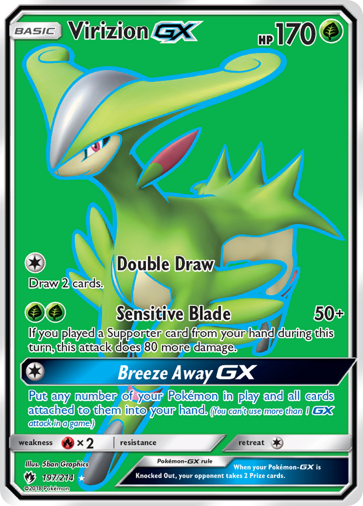 Virizion-GX – Lost Thunder 197/214 Pokémon card