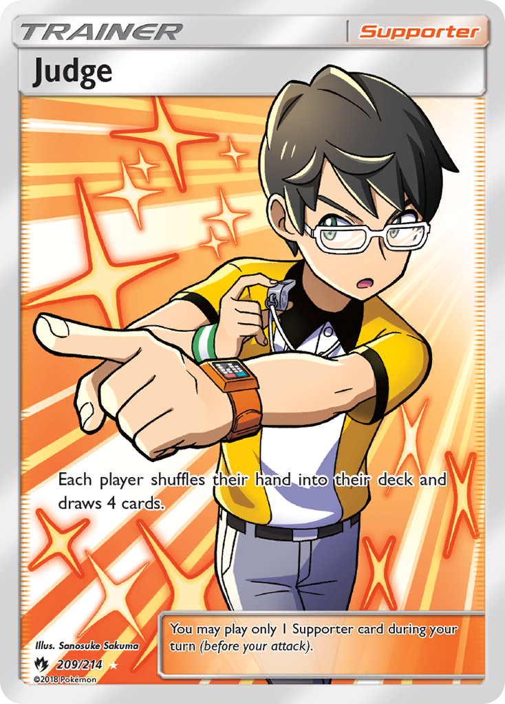 Judge – Lost Thunder 209/214 Pokémon card