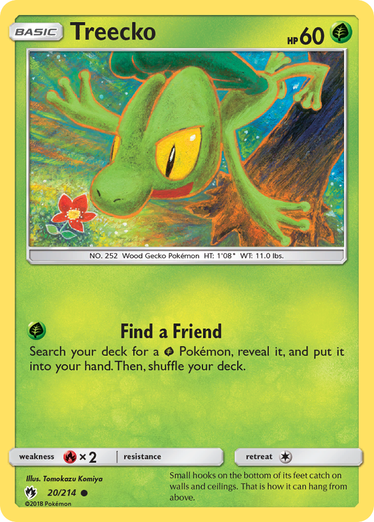 Treecko – Lost Thunder 20/214 Pokémon card