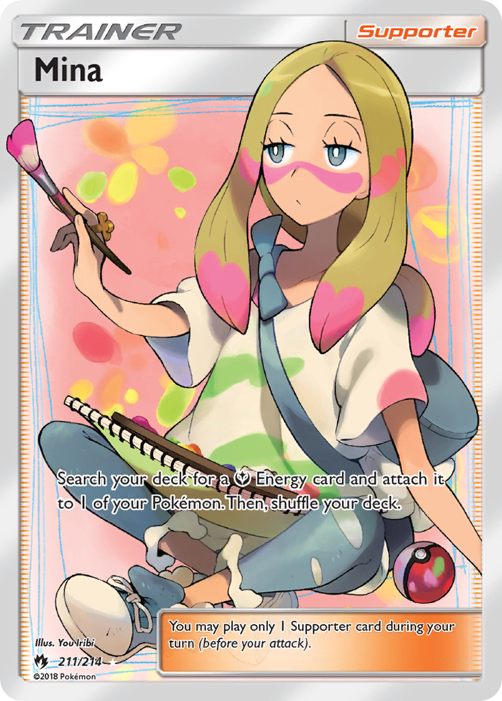 Mina – Lost Thunder 211/214 Pokémon card