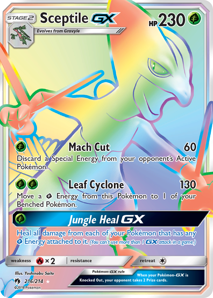 Sceptile-GX – Lost Thunder 216/214 Pokémon card