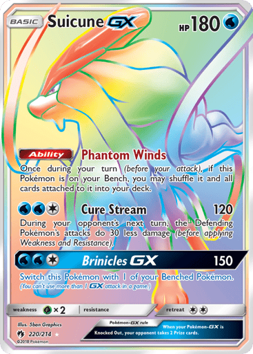 Suicune-GX - Lost Thunder 220