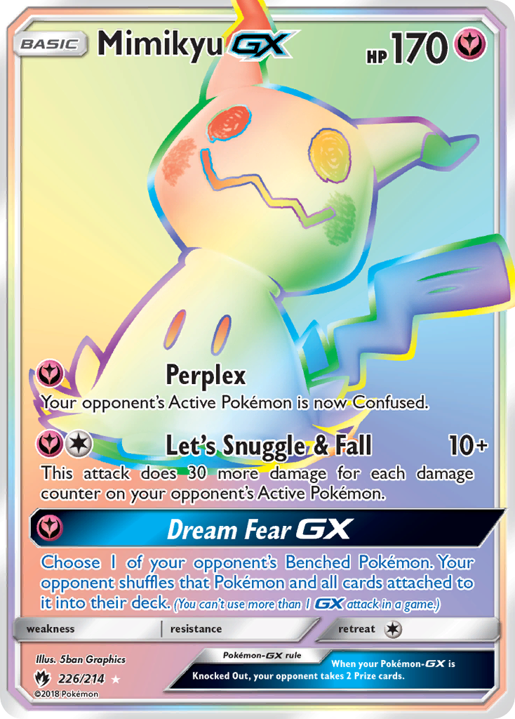 Mimikyu-GX – Lost Thunder 226/214 Pokémon card