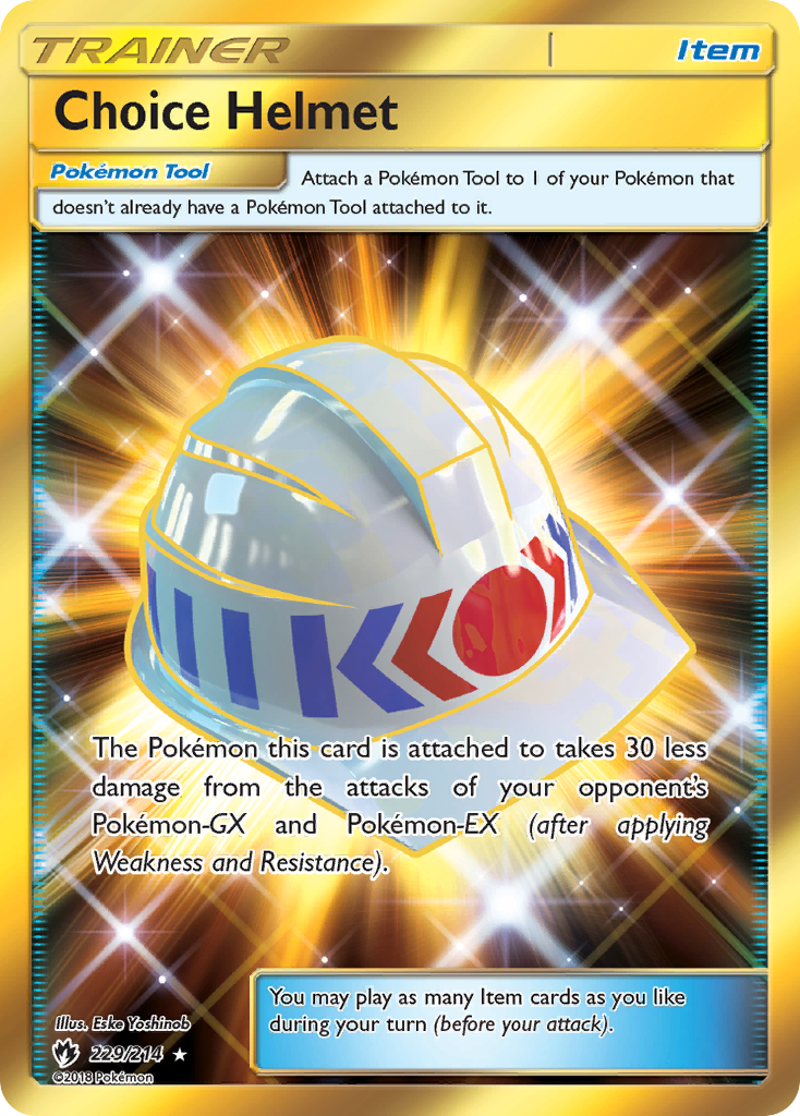 Choice Helmet – Lost Thunder 229/214 Pokémon card