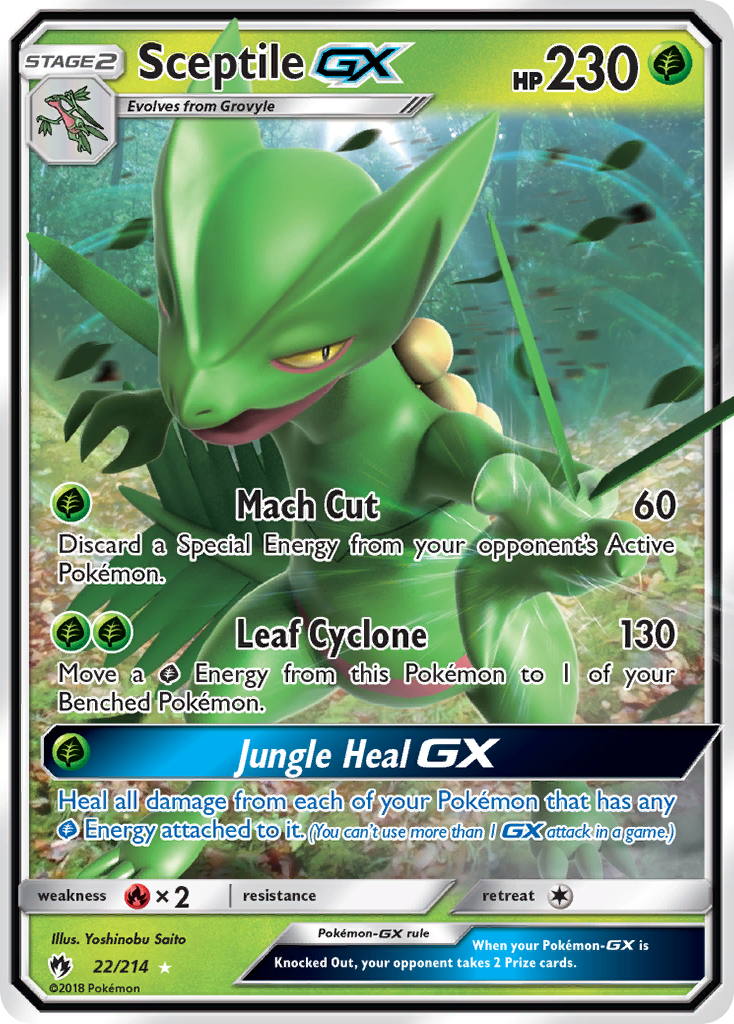 Sceptile-GX – Lost Thunder 22/214 Pokémon card
