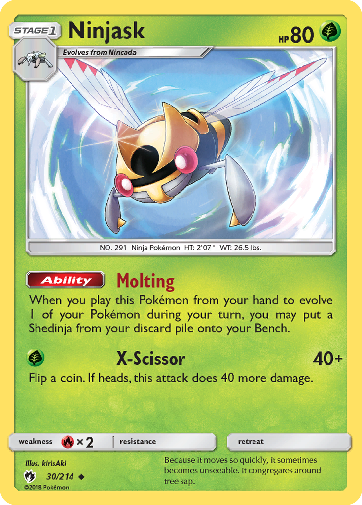 Ninjask – Lost Thunder 30/214 Pokémon card
