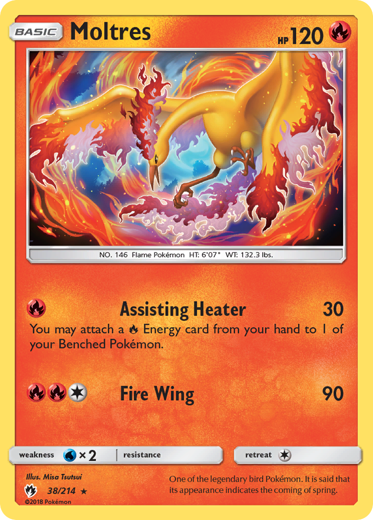 Moltres – Lost Thunder 38/214 Pokémon card