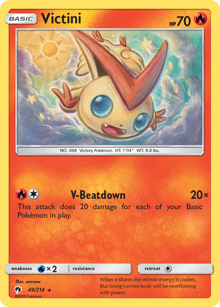 Victini – Lost Thunder 49/214 Pokémon card