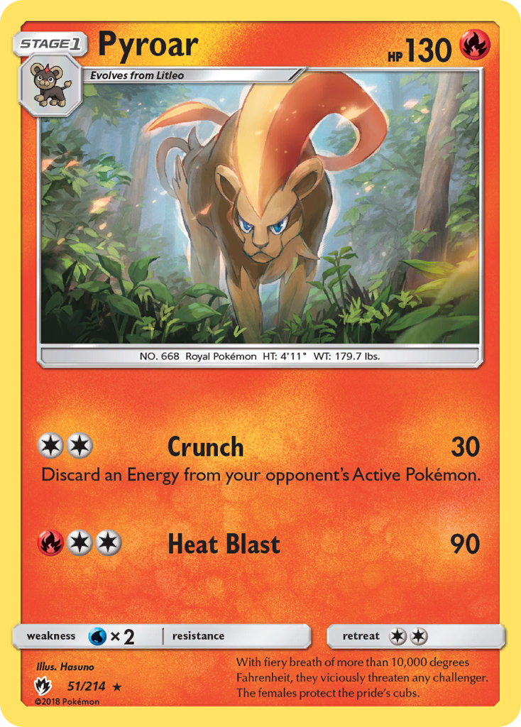 Pyroar – Lost Thunder 51/214 Pokémon card