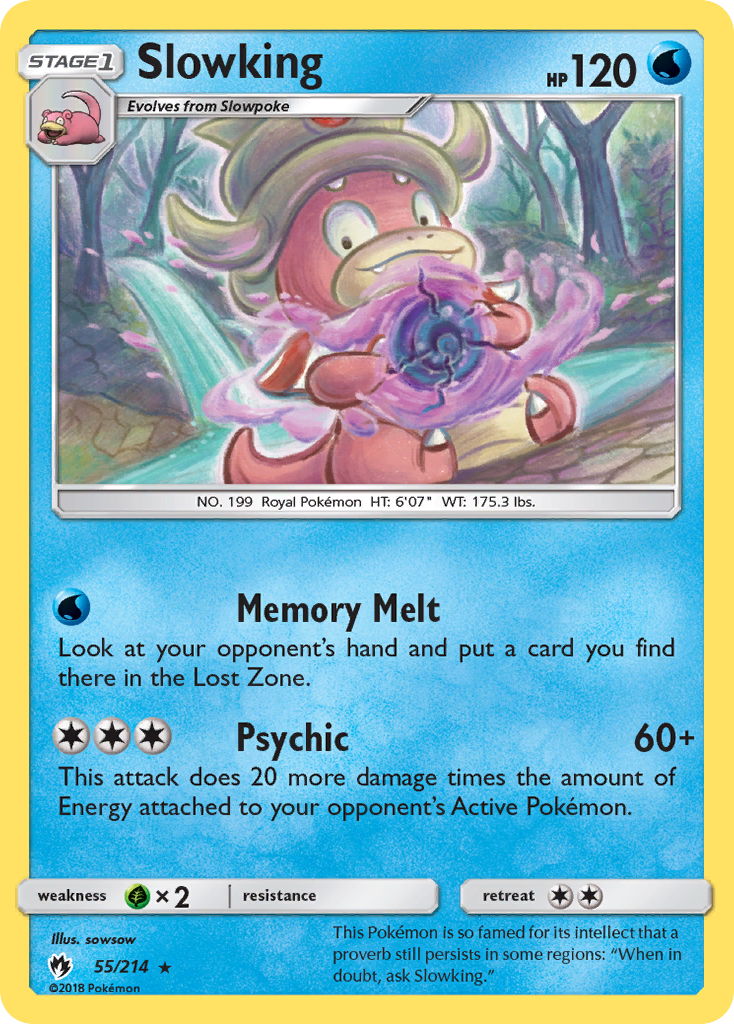 Slowking – Lost Thunder 55/214 Pokémon card