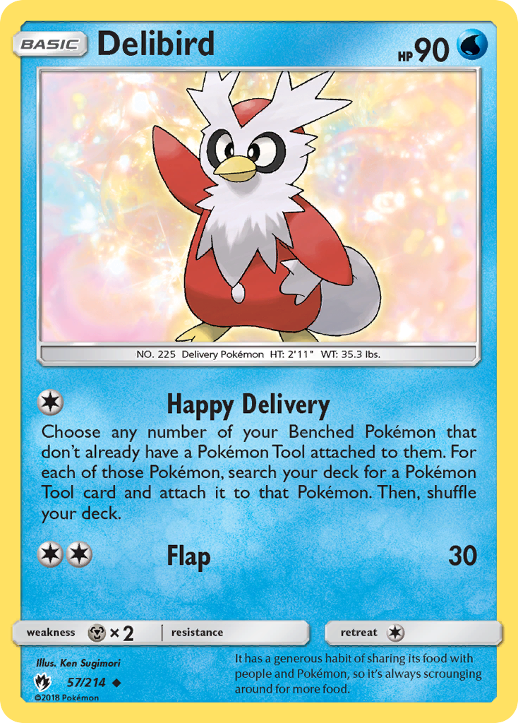 Delibird – Lost Thunder 57/214 Pokémon card