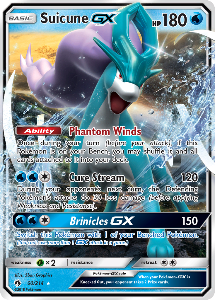 Suicune-GX – Lost Thunder 60/214 Pokémon card