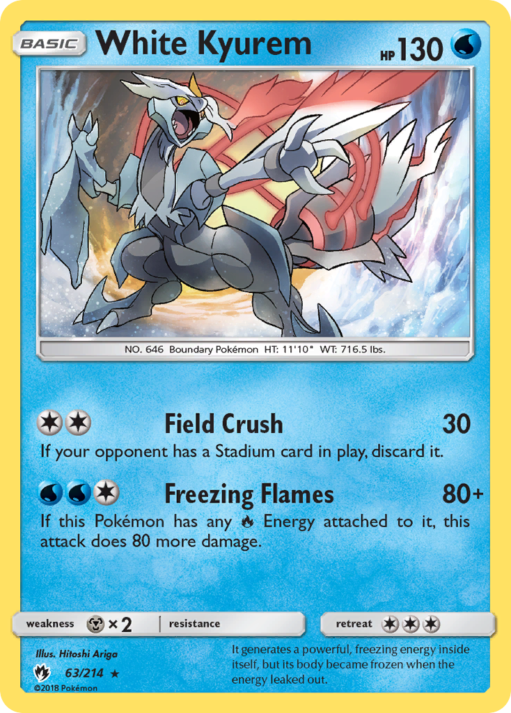White Kyurem – Lost Thunder 63/214 Pokémon card