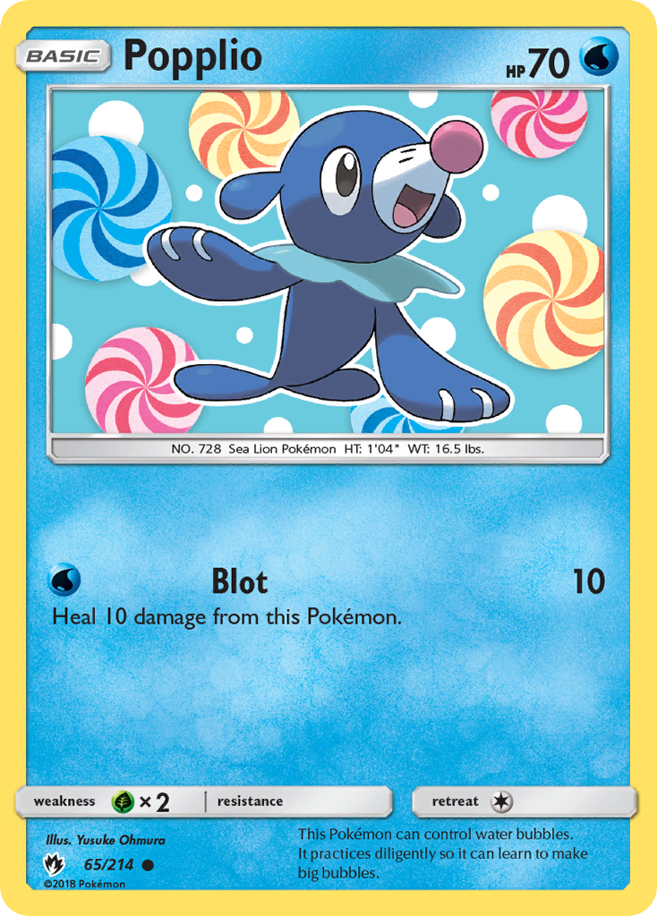 Popplio – Lost Thunder 65/214 Pokémon card