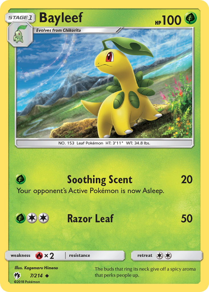 Bayleef – Lost Thunder 7/214 Pokémon card