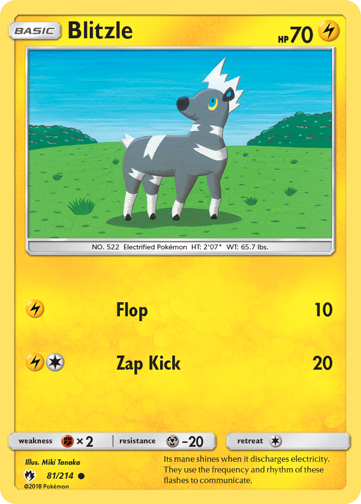 Blitzle – Lost Thunder 81/214 Pokémon card