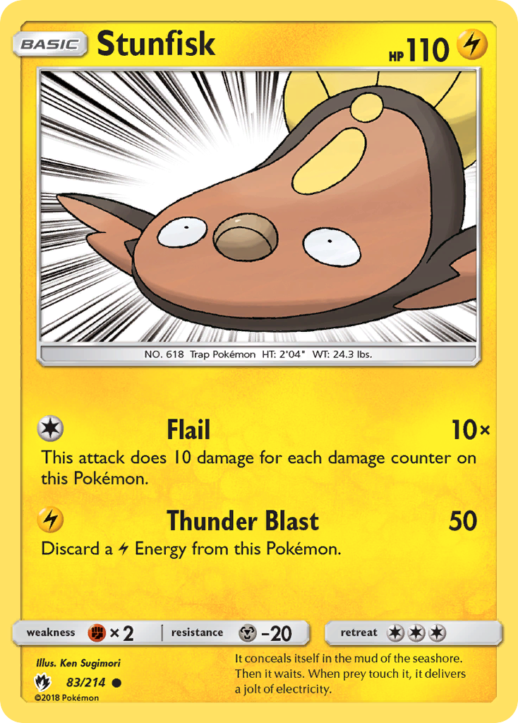 Stunfisk – Lost Thunder 83/214 Pokémon card