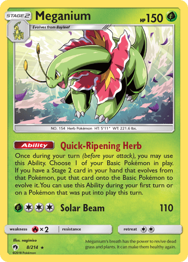 Meganium - Lost Thunder 8