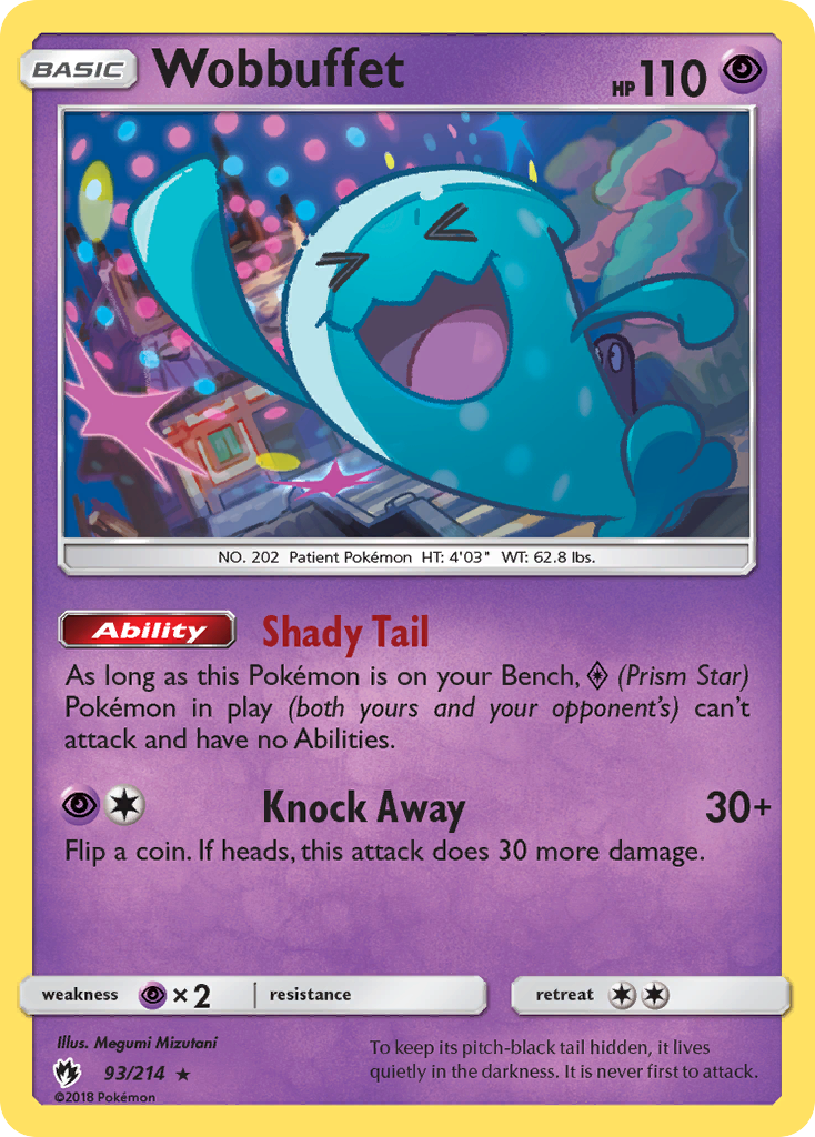 Wobbuffet – Lost Thunder 93/214 Pokémon card