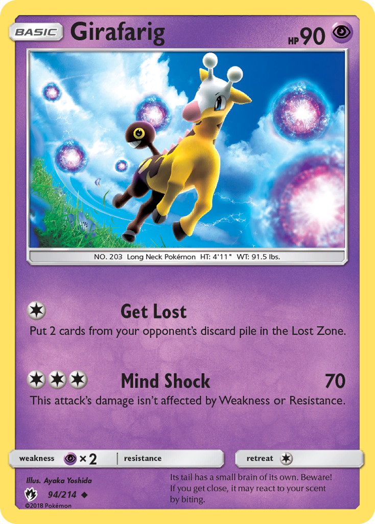 Girafarig – Lost Thunder 94/214 Pokémon card