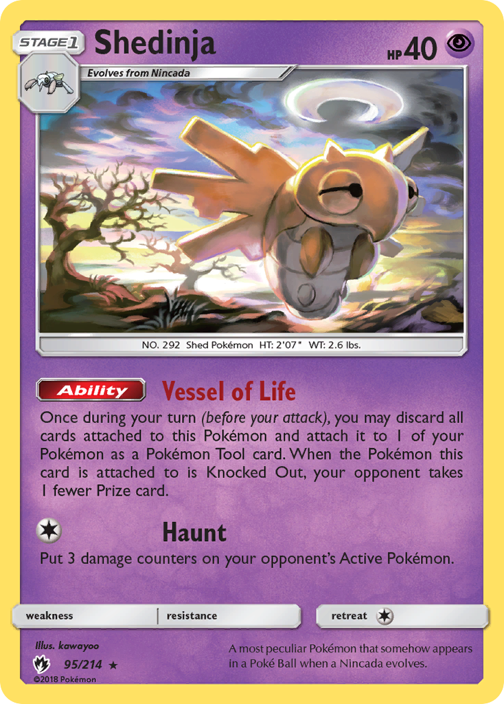 Shedinja – Lost Thunder 95/214 Pokémon card