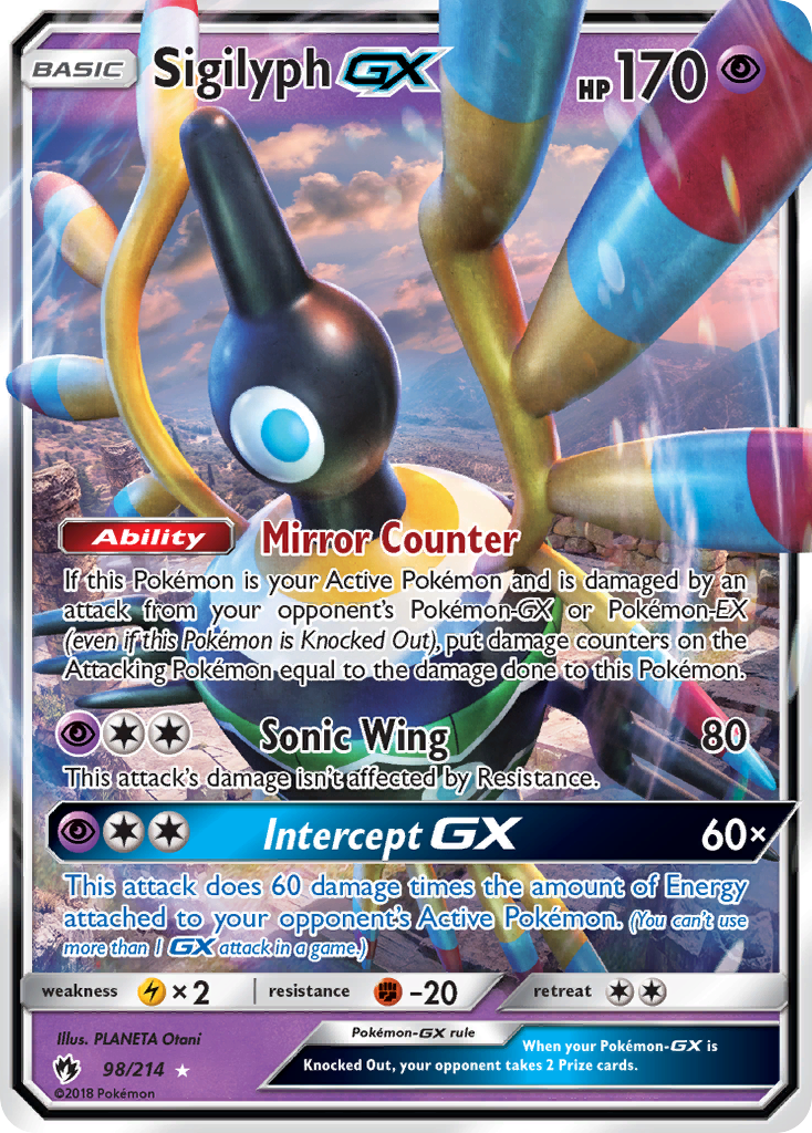Sigilyph-GX – Lost Thunder 98/214 Pokémon card