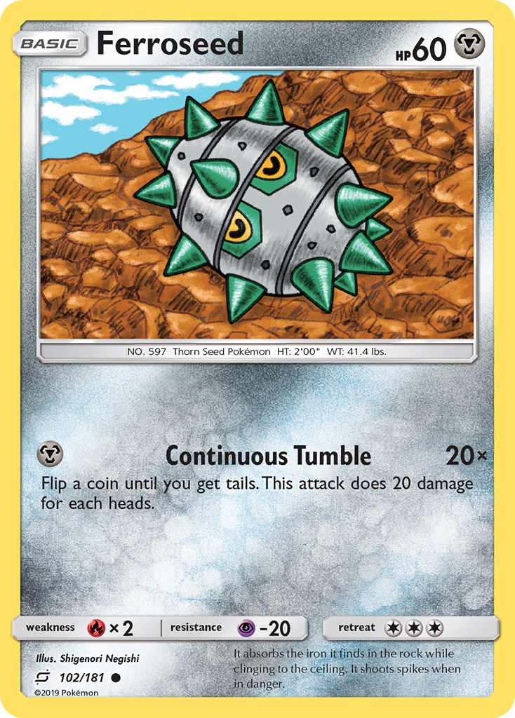 Ferroseed – Team Up 102/181 Pokémon card