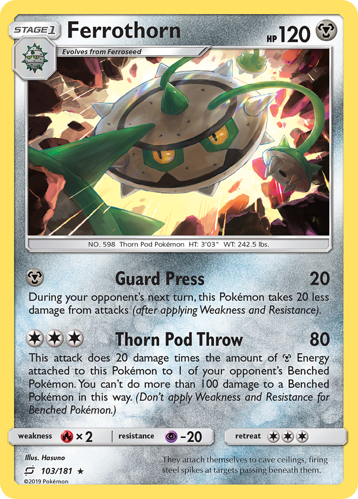 Ferrothorn – Team Up 103/181 Pokémon card