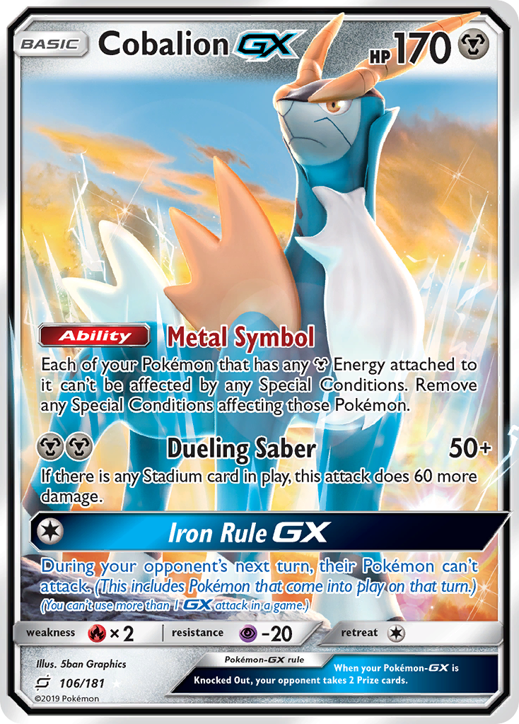 Cobalion-GX – Team Up 106/181 Pokémon card