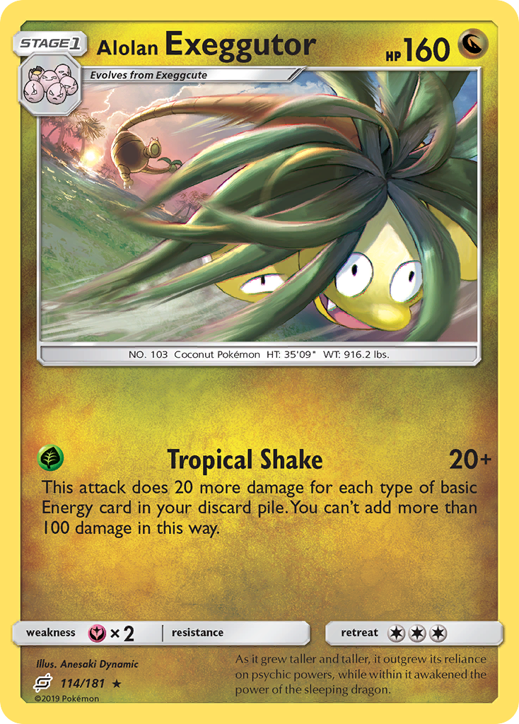 Alolan Exeggutor – Team Up 114/181 Pokémon card