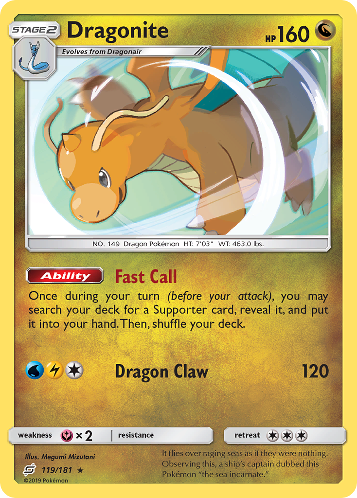 Dragonite – Team Up 119/181 Pokémon card