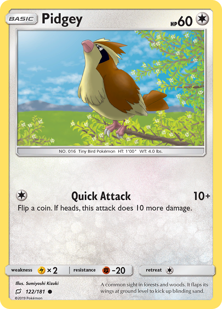 Pidgey – Team Up 122/181 Pokémon card
