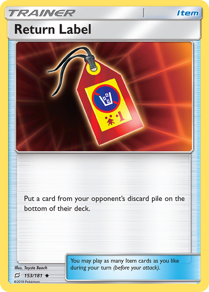 Return Label – Team Up 153/181 Pokémon card