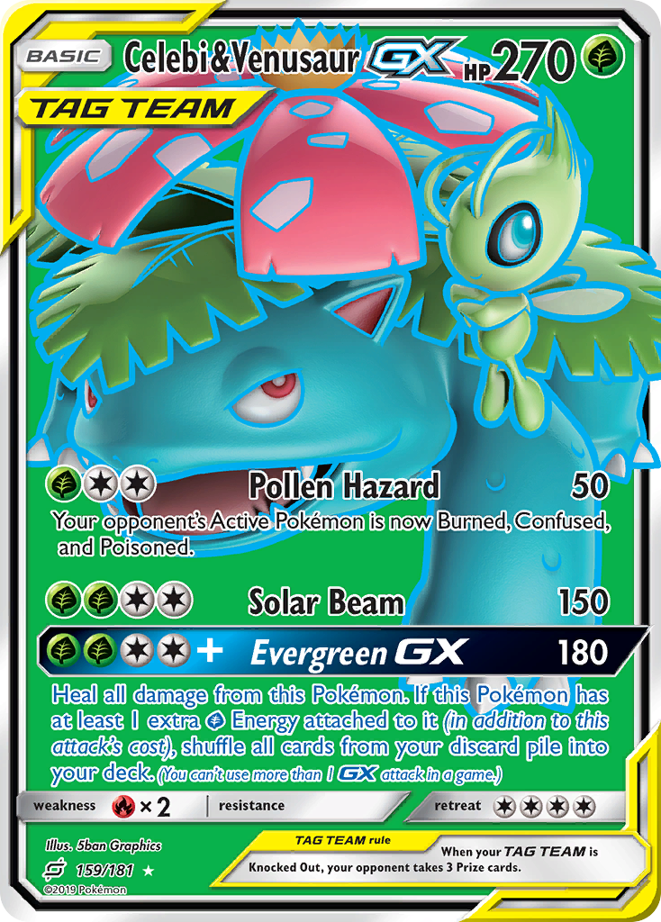 Celebi & Venusaur-GX – Team Up 159/181 Pokémon card