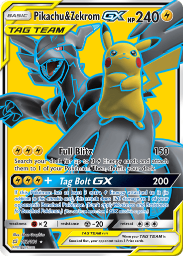 Pikachu & Zekrom-GX - Team Up 162