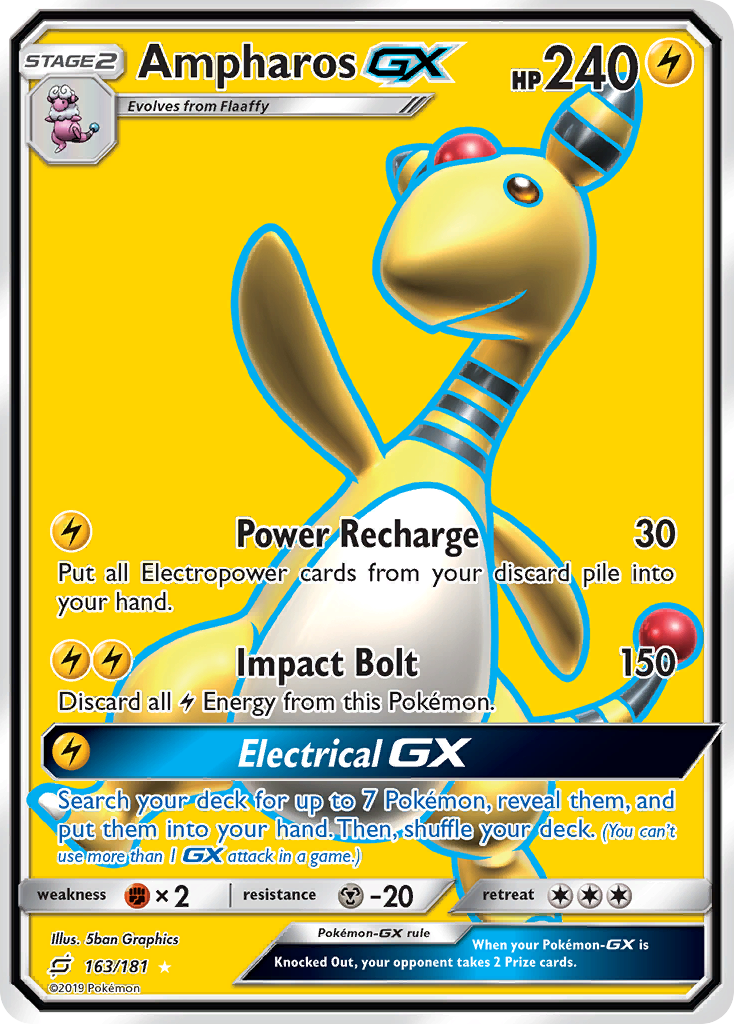 Ampharos-GX – Team Up 163/181 Pokémon card